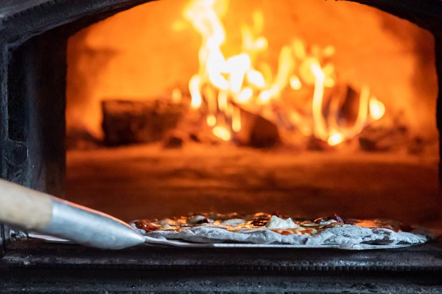 Wood-fired pizza at Cardiff Arms Bistro and Hotel.