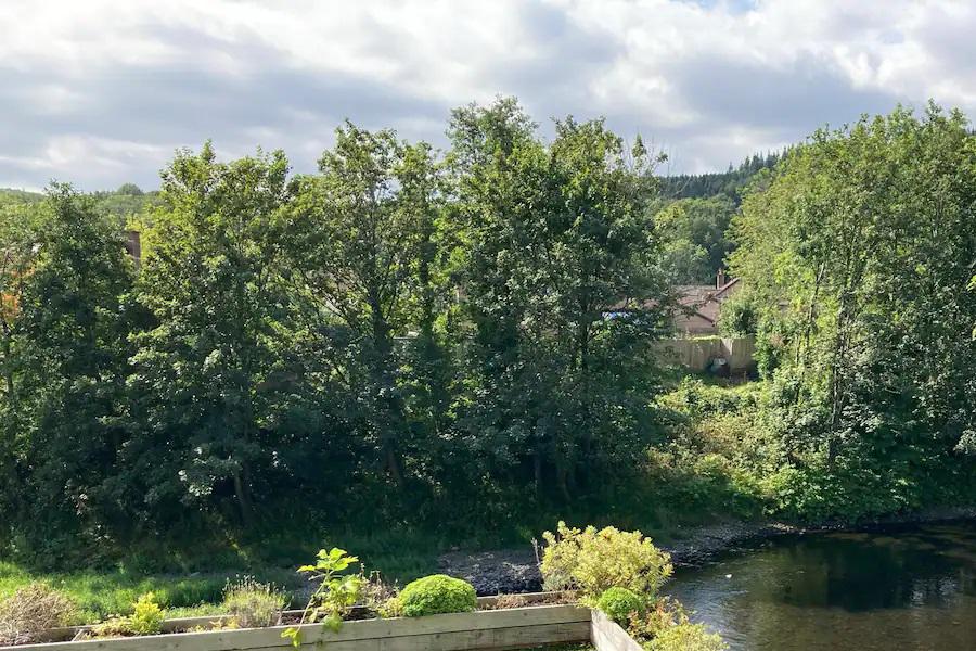 Riverside view at Glan Yr Afon