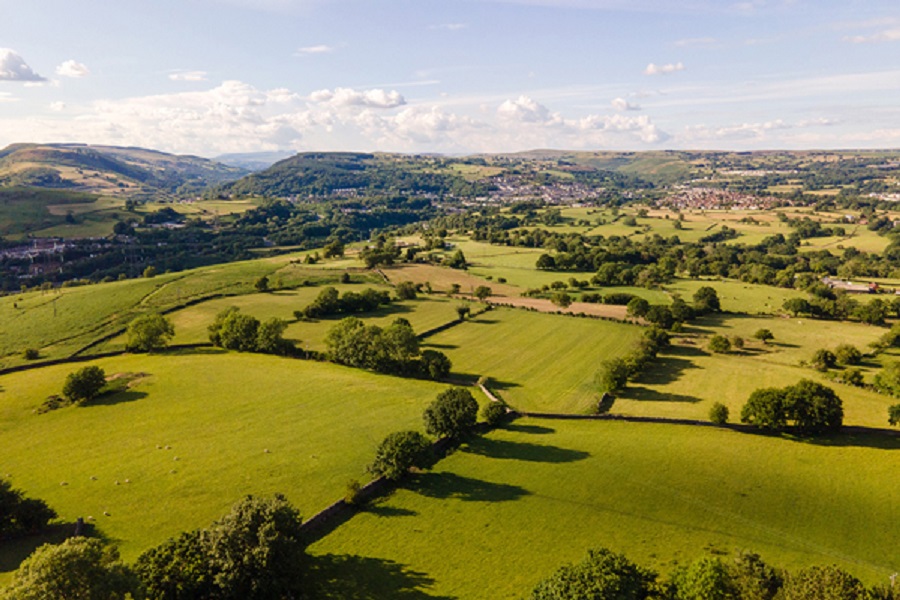 Surrounding countryside at Llechwen Hall