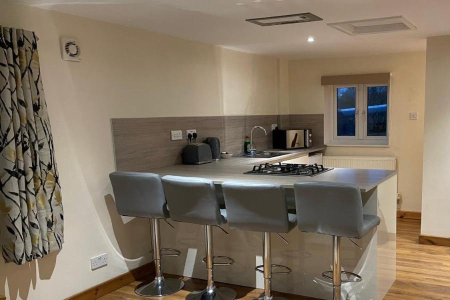 Dining area in The Annexe at Pant Glas Farm