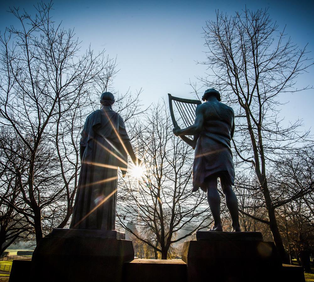 Evan and James James statue