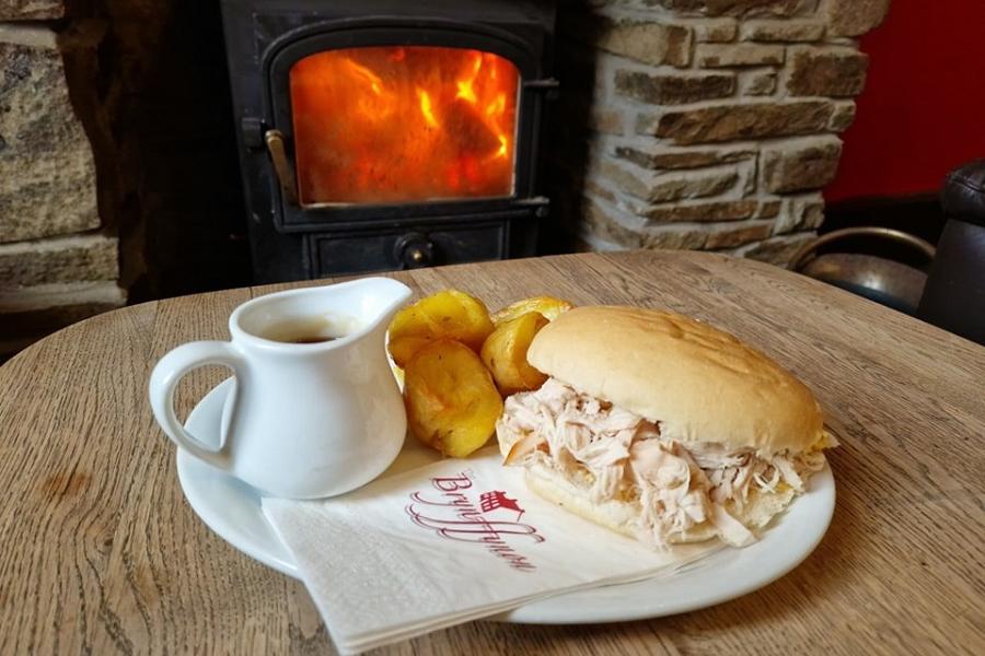 Sunday roast roll at The Brynffynon