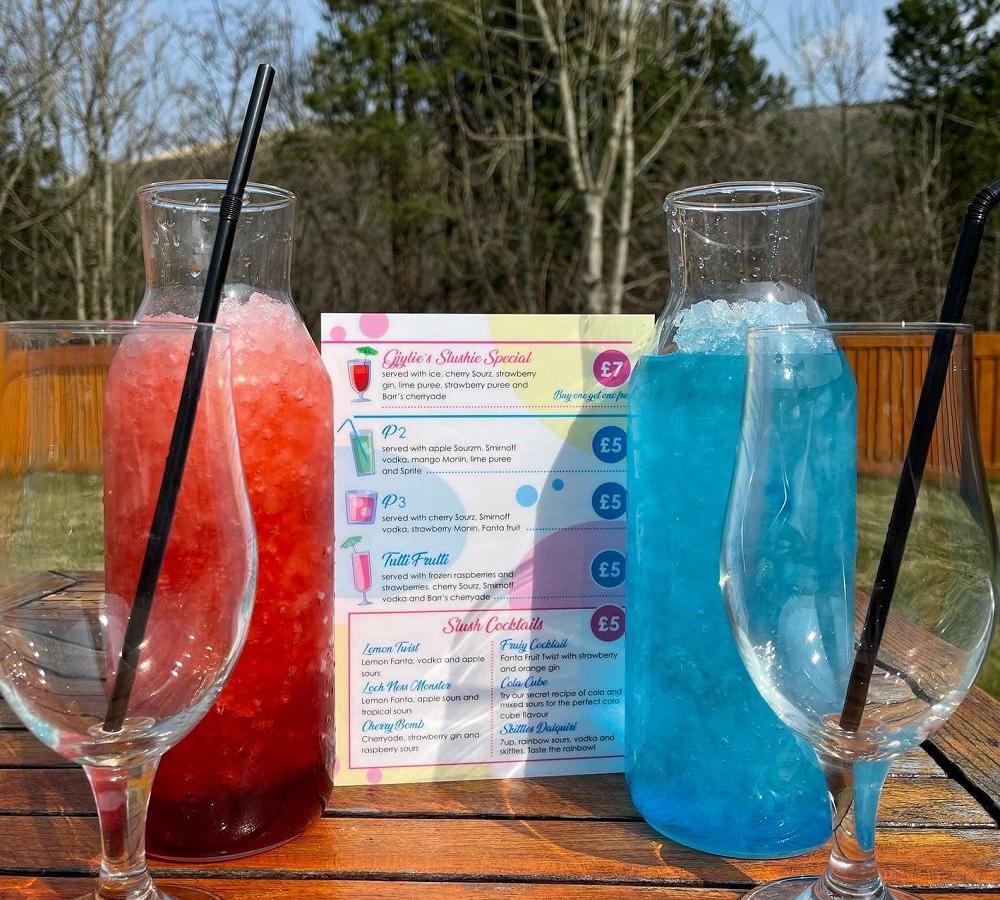 Slush cocktails at Scoops and Smiles