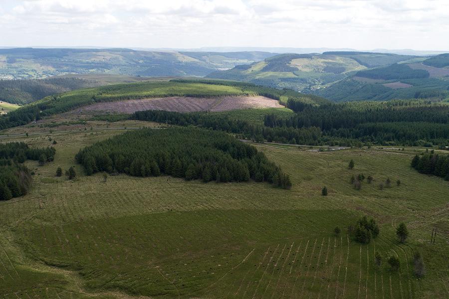 Maerdy Reservoir Walk from the air