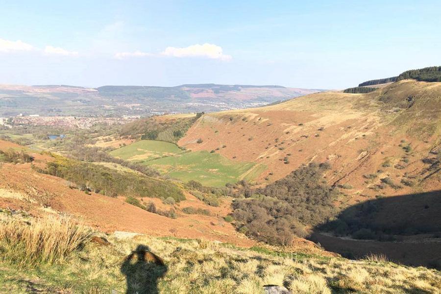 View from the top Penrhiwllech